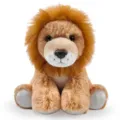 Lindo peluche de león sentado, muñeca de animal salvaje suave, regalo esponjoso para los niños. - León