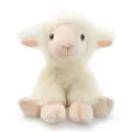 Lindo cordero de peluche blanco sentado animal de peluche suave muñeca regalo niños - Cordero
