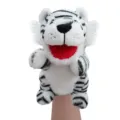 Pupazzo a mano in peluche animale giocattolo interattivo tigre bianca per bambini - Tigre / 25cm