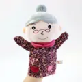 Nonna burattino a mano peluche per bambini storie asilo nido interattivo simpatico - Pupazzo a Mano da Nonna dei Cartoni Animati / Lunghezza circa 25cm