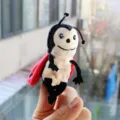 Cute ladybug plush finger puppet toy, soft interactive animal doll for kids early education. - Ladybug Finger Puppet
