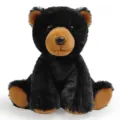 Peluche carina di orso nero di simulazione bambola animale selvatico seduto regalo - Bambola di Peluche Orso Seduto / Altezza Seduta Circa 22cm