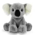 Joli koala en peluche, adorable animal en tissu gris avec des oreilles douces blanches cadeau. - Poupée en Peluche Koala Assis / Hauteur Assise Environ 22cm