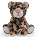 Peluche léopard assise adorable poupée animale sauvage en peluche douce pour enfant cadeau - Poupée en Peluche Léopard Assis / Hauteur Assise Environ 22cm