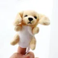 Cute plush dog finger puppet toy soft animal interactive doll for kids storytelling play - Dog
