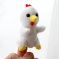 Plush animal finger puppet soft cute toy doll for children story telling and party fun. - Chicken