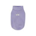 Purple fleece high-neck two-leg pet dog clothes for small greyhounds and whippets warm - S / Purple