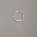 999 Silber schlichter Ring minimalistisches Design glatt poliert elegant stilvoll Schmuck - Größe 11