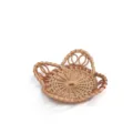 Sous-verre en rotin tressé naturel, tapis isolant thermique creux pour tasse de café. - Petit Pentagramme Ondulé 12x8x3cm