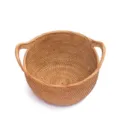 Corbeille à fruits en rotin tressé à la main et plateau de rangement pour table de salon. - Panier Oreilles de Chat
