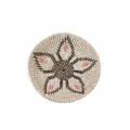 Handwoven seagrass decorative wall plate round straw art hanging mat 34cm diameter - Red Dot Style 35cm