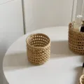 Panier de rangement tissé en rotin fait main, mini conteneur en osier naturel pour déco de table. - Moyen (25g)