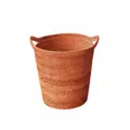 Rattan storage basket woven laundry hamper round sundries organizer for bedroom home - Style B / Diameter 36cm Height 41cm