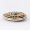 Tappeto da parete in alghe marine piatto di paglia decorativo per il soggiorno di casa - Set di Sei Tessuti in Erba Marina