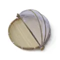 Panier de séchage en bambou tissé avec filet rond anti-moustique protection aliment - Naturel 40cm / Couleur d'origine
