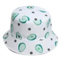 Leuke avocado print vissershoed voor vrouwen, casual zomer zonbescherming emmer hoed mode. - 17#