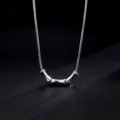 Premium titanium steel bamboo joint necklace for men, minimalist clavicle chain jewelry. - Bamboo Necklace / 45cm