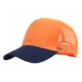 Ademende mesh honkbalpet voor heren en vrouwen, oranje blauwe zonbescherming sportmuts. - Verstelbaar (56-58cm) / Melange Marine Oranje en Oranje Beige Net