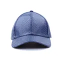 Blauwe kunstlederen slangenleer honkbalpet herfst winter buiten zonbescherming muts - M (56-58cm) / Marineblauw