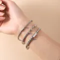 Stainless steel box chain bracelet titanium steel fashion jewelry set 3mm 4mm 5mm variant style - Square Pipe Box Chain (Square Pearl Casing) / Width 3mm / Length 19cm / Silver