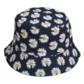 Stijlvolle vissershoed met schattige margriet print voor dames, ideaal voor de zonnige dagen. - 21#