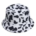 Trendy zwart-wit koeienprint vissershoed, stijlvolle casual zonbescherming basin pet. - 29#
