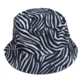 Modieuze zwart-witte zebraprint bucket hat voor het lente- en herfstseizoen om te dragen. - 31#
