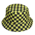 Geel zwarte ruitjes vissershoed stijlvolle streetwear zonbescherming casual mode cap. - 34#