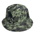 Groene camouflage vissershoed casual buiten zonnekant modieuze dubbelzijdige draagbare hoed - 40#