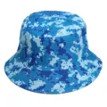 Blauwe digitale camouflage vissershoed voor heren en vrouwen, casual buitenzonbescherming. - Code 45