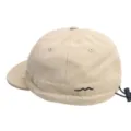 Japanse retro kaki honkbalpet met korte rand, zachte kroon en verstelbaar trekkoord achteraan. - M (56-58cm) / Golf Stijl / Beige