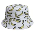 Banana print bucket hat for men and women, stylish summer sun fisherman hat casual wear. - M (56-58cm) / 24#
