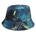 Stijlvolle geometrische tie-dye bucket hat voor heren en dames, ideaal voor lente en zomer. - M (56-58cm) / Stijl 1