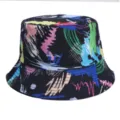 Kleurrijke graffiti vissershoed voor heren en dames, trendy abstracte print zonnehoed. - M (56-58cm) / 4#
