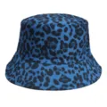Blue leopard print bucket hat for women men summer casual sun hat stylish streetwear - M (56-58cm) / 5#
