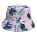 Pink tropical pineapple print bucket hat, stylish summer casual sun hat for daily wear. - M (56-58cm) / 25#
