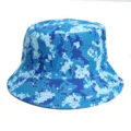 Blue digital camouflage bucket hat casual spring summer sun protection fisherman cap - M (56-58cm) / 45#