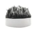 Grappige stekelhaar vizier pet witte canvas randloze hoed streetwear mode voor mannen vrouwen - M (56-58cm) / Wit met Zilver-Grijze Pruik