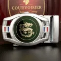 Boucle de ceinture automatique en alliage pour homme, design dragon affaires élégant métal. - Boucle Argent Dragon Sans Cadran