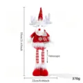 Vista dettagliata della bambola di peluche renna telescopica di Natale, decorazione. - Renna Classica Rosso e Bianco