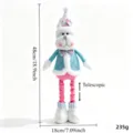 Christmas telescopic plush doll decoration, standing 48cm with extendable pink legs and blue coat. - Pink Antler Santa Claus (3)