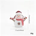 Weihnachten Filz Schneemann Puppe Pluesch Spielzeug Ornament mit kariertem Hut Schal 17cm 85g - Stil 5