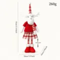 Noël poupée en peluche cerf télescopique tissu tricoté rouge blanc carreaux décoration fête - 55cm Grand Télescopique / Renne télescopique à carreaux rouges