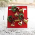Ornements de cloches de Noel dorees avec noeuds ecossais rouge noir et pin pour decoration. - Style A Combinaison De Cloches