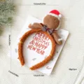 Kerst peperkoekman pluche haarband schattige kinderen vakantie haaraccessoire feest rekwisieten - Stijl D (Peperkoekmannetje)