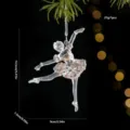 Transparenter Acryl-Ballerina Weihnachtsbaum-Hängeanhänger mit glitzernden Pailletten für die Feiertage - Ballettmädchen Stil C