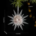Pendentif de décoration d'arbre de Noël en étoile de cristal transparent avec des sequins. - Étoile Explosive A