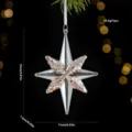 Ornement suspendu de sapin de Noël pendentif étoile en cristal avec sequins brillants déco - Étoile Explosive Style C