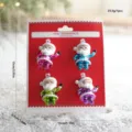 Kleurrijke kleine kerstman plastic hangende ornamenten set voor kerstboom feestelijke decoratie. - Stijl M Kerstmancollactie