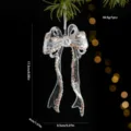 Décoration de Noël en acrylique transparent nœud suspendu avec paillettes 17.5cm - Papillon Style C
